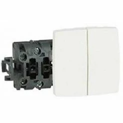 2-WEGE + DRUCKTASTER FÜR ZUSAMMENSETZBARES AUFPUTZGERÄT - 6 A - WEISS LEGRAND LEG086107