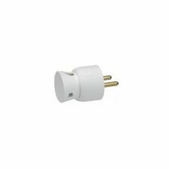 LEGRAND LEG50416 2P+E 16 A KUNSTSTOFFSTECKER SEITLICHER AUSGANG WEISS