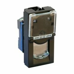 RJ45 BUCHSE CAT GORY 6 UTP MOSAIK 1 MODUL - MATT SCHWARZ LEGRAND LEG079461L