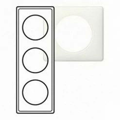 LEGRAND 066633 C LIANE LACKIERTE PLATTE, 3 POSITIONEN, WEISS