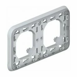 EINBAUPLATTENHALTER 2 HORIZONTAL PLEXO LEGRAND 0 696 83 GRAU