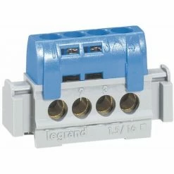 IP 2X PARTITION TERMINAL - NEUTRAL - 4 ANSCHLÜSSE 1,5 16 MM -BLAU- L 47 MM LEGRAND -LEGRAND SHOP 60950438 3
