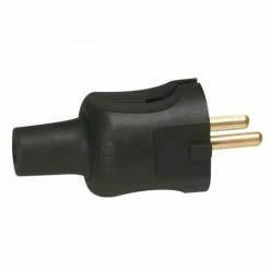 STECKER 2P - 16 A - GUMMI - KABEL 2X1,5 MM - SCHWARZ LEGRAND LEG050451