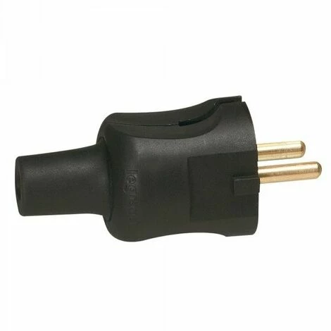 STECKER 2P - 16 A - GUMMI - KABEL 2X1,5 MM - SCHWARZ LEGRAND LEG050451 1 STECKER 2P - 16 A - GUMMI - KABEL 2X1,5 MM - SCHWARZ LEGRAND LEG050451