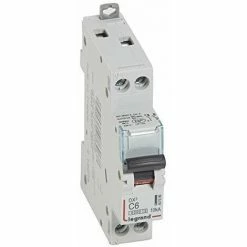 DX 6000 LEISTUNGSSCHALTER -VIS/VIS- U+N - 230V~ -6 A -10 KA - C KURVE - SCHUTZ D TEIL LEGRAND LEG407696