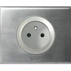 LEGRAND C LIANE SOCKET 2P+E KOMPLETT EDELSTAHLBROSS