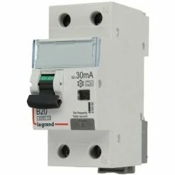 Kombinierter Leistungsschalter Legrand B20-0.03A Kennnummer B 1 Pol+N 6kA 2 Module